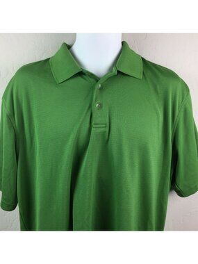 Tommy Armour Mens Green Dri-Logic Polo Shirt Golf Size Large